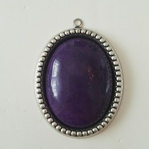 FAUX PURPLE JADE NECKLACE